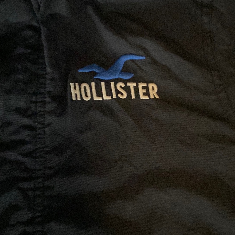 Hollister Blue Winter Jacket With Hood